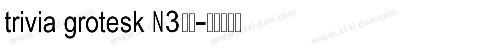 trivia grotesk N3字体字体转换